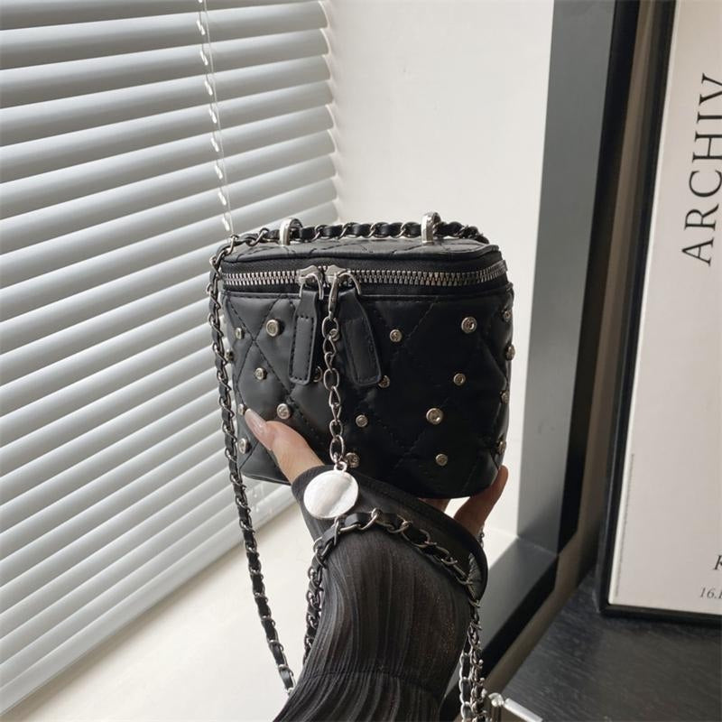 Quilted Diamond Accented Purse