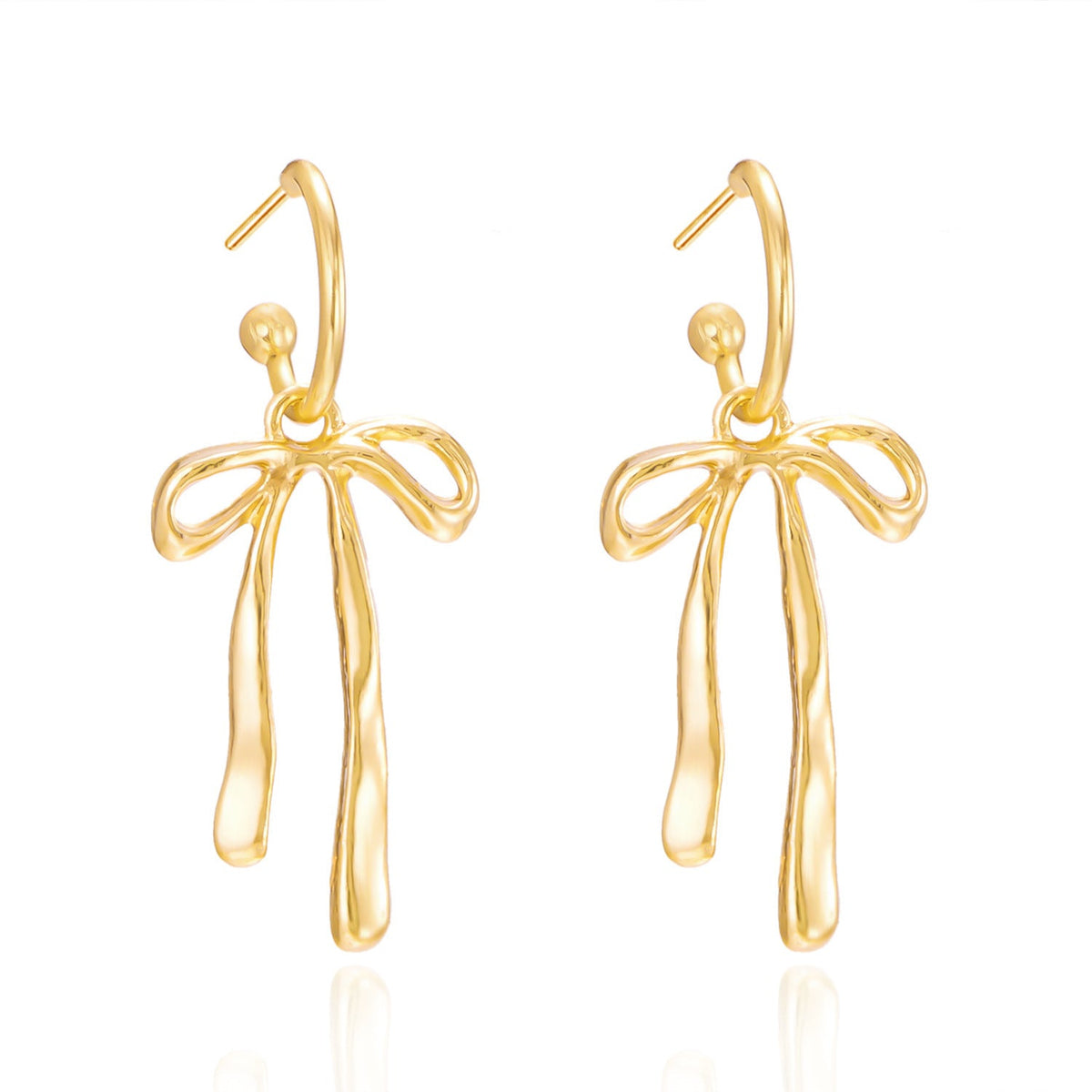 Dainty Dangle Bow Earrings
