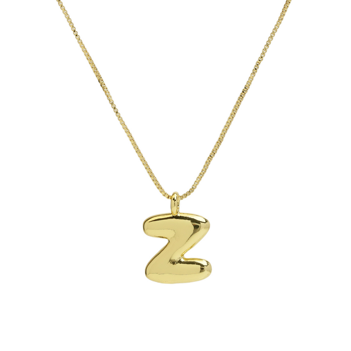 Chunky Feminine Letter Initial Necklace