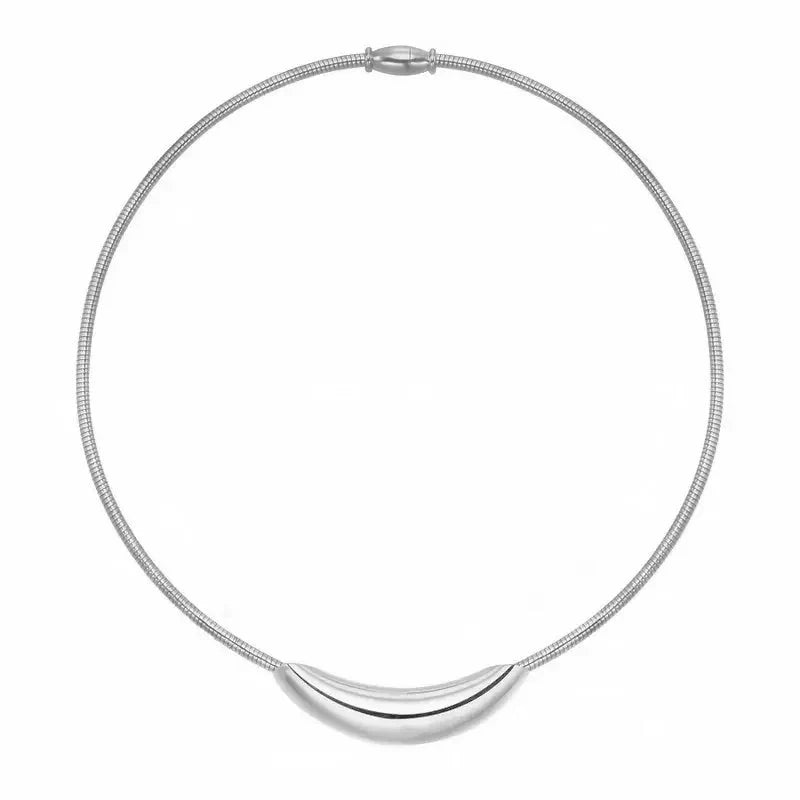 Dainty Modern Curve Choker Necklace