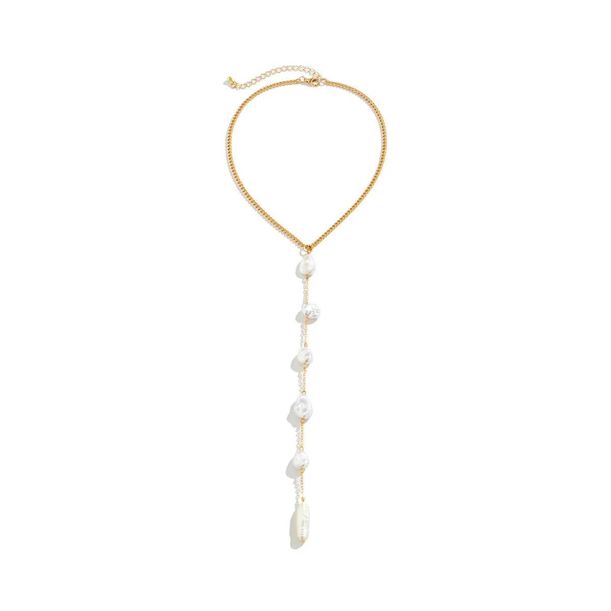 Long Pearl Drop Tassel Necklace