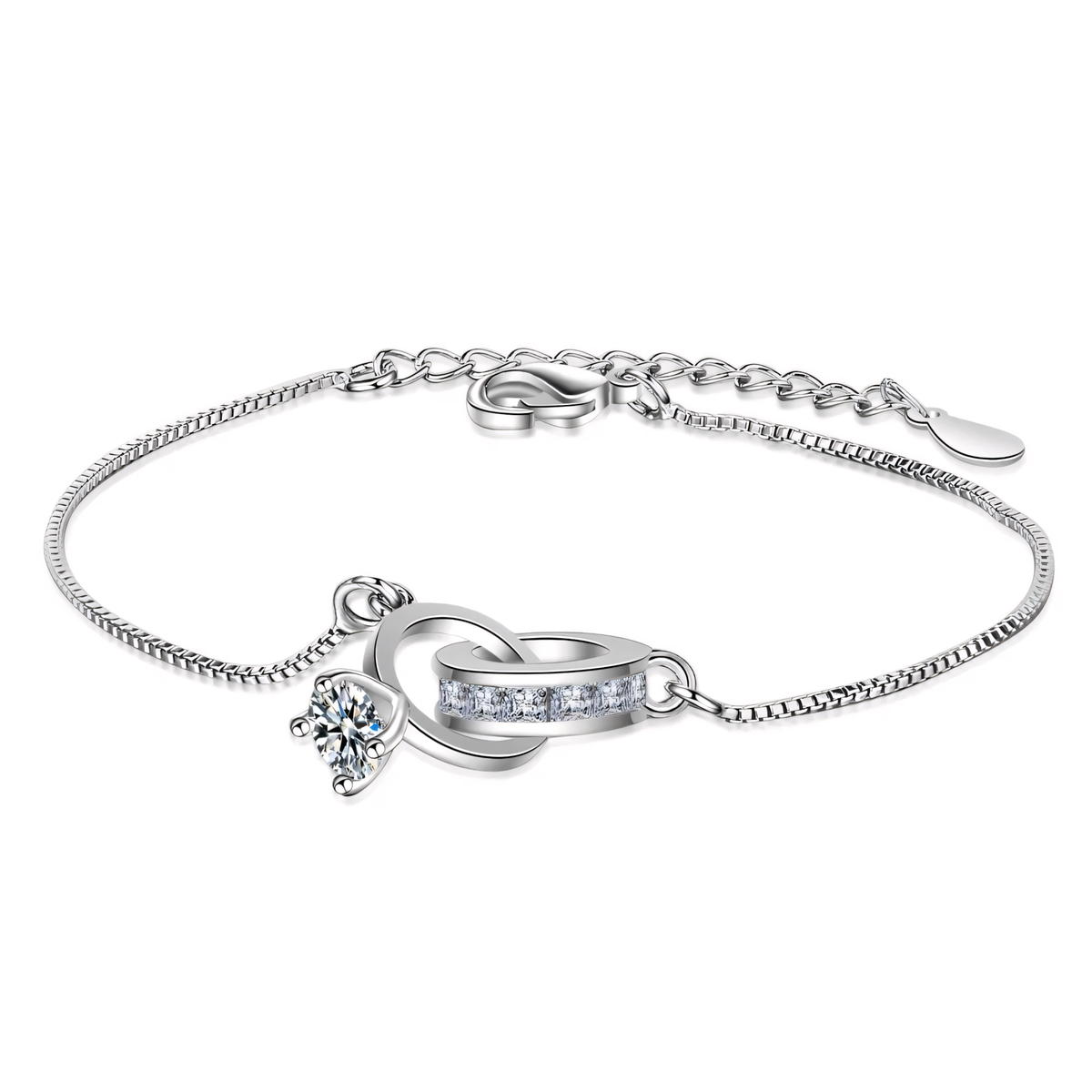 Dainty Forever Linked Diamond Bracelet