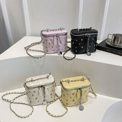 Quilted Diamond Accented Purse