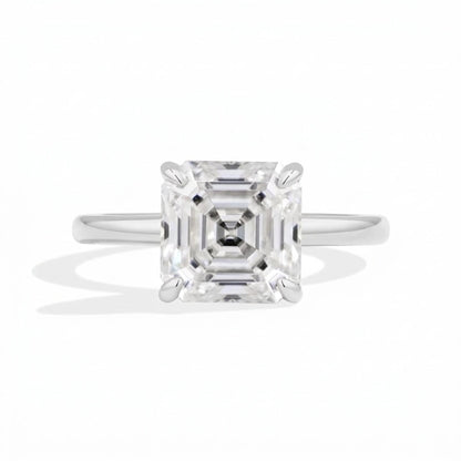 S925 Asscher Cut Moissanite Ring
