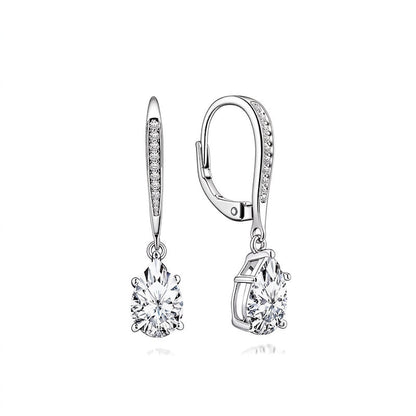 Teardrop Droplet Zircon Earrings