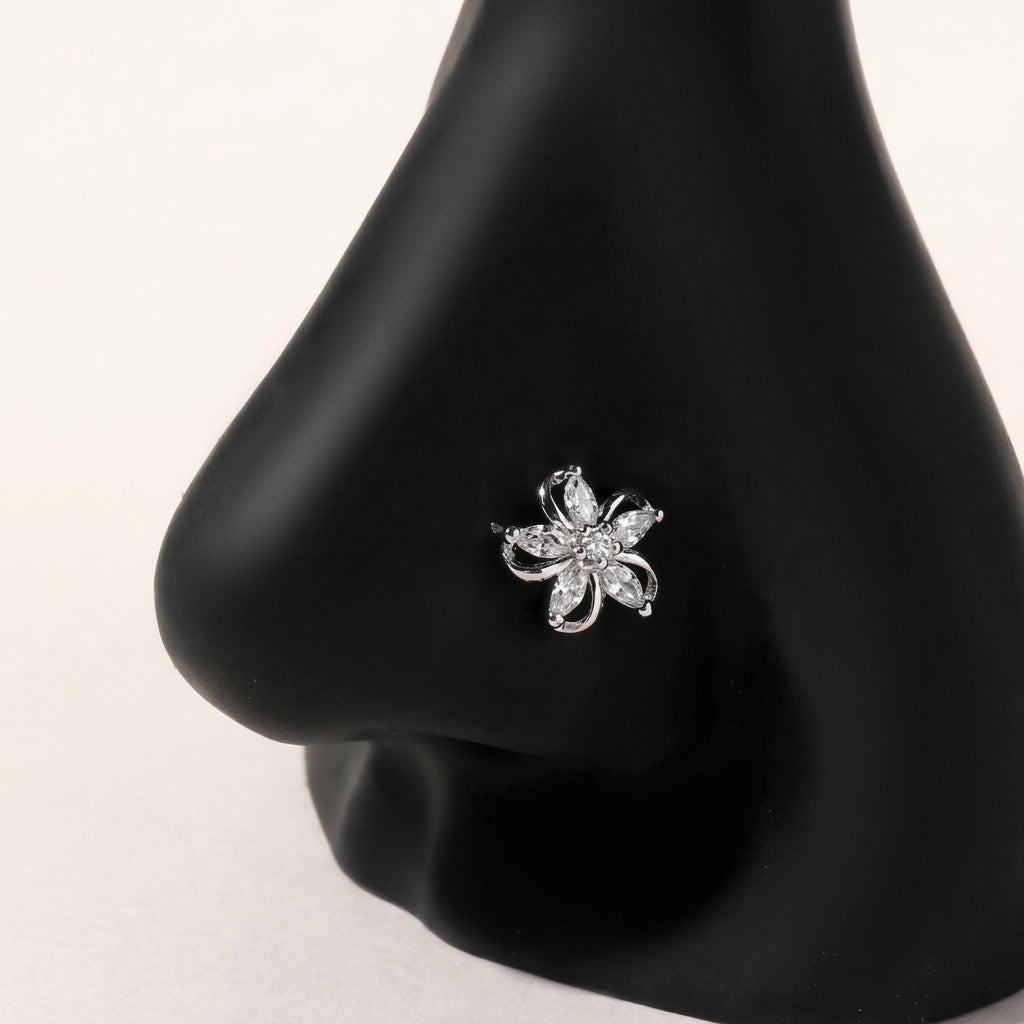 Elegant Floral Nose Stud
