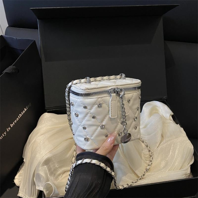 Quilted Diamond Accented Purse