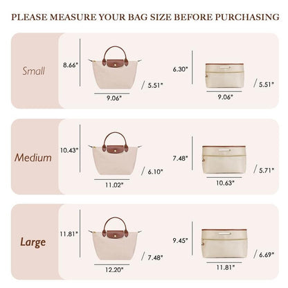 Inner Tote Bag Organizer With Handles