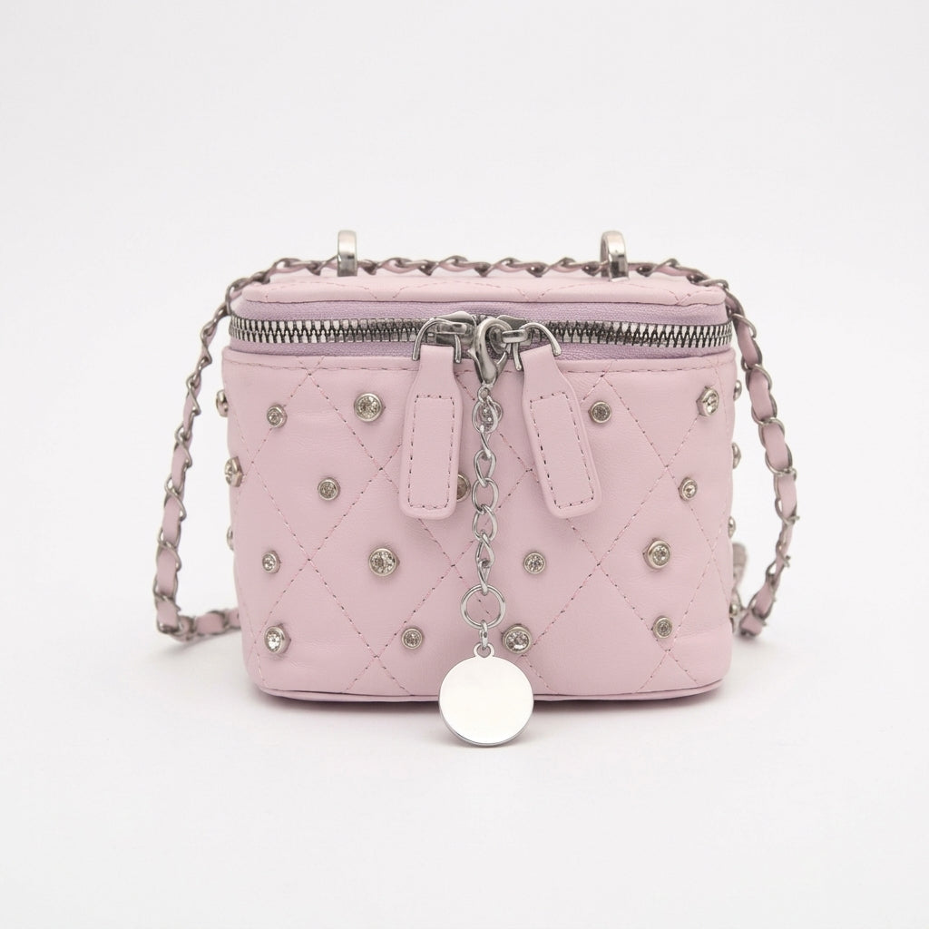 Quilted Diamond Accented Purse