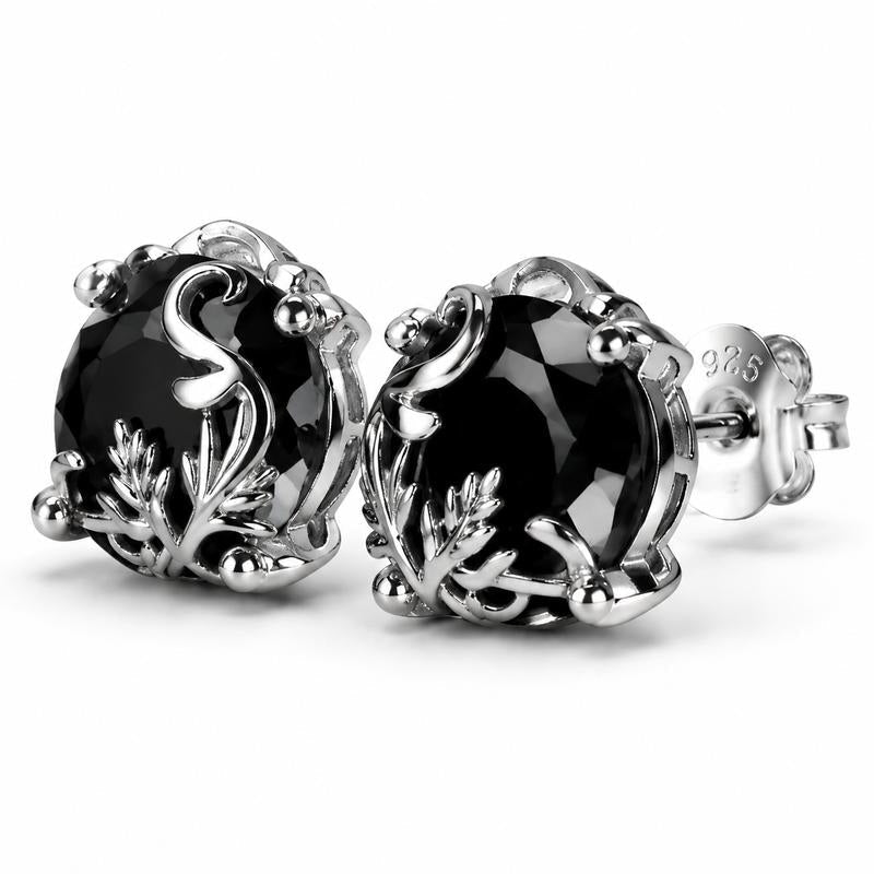 Vintage Vine Wrapped Noir Earrings