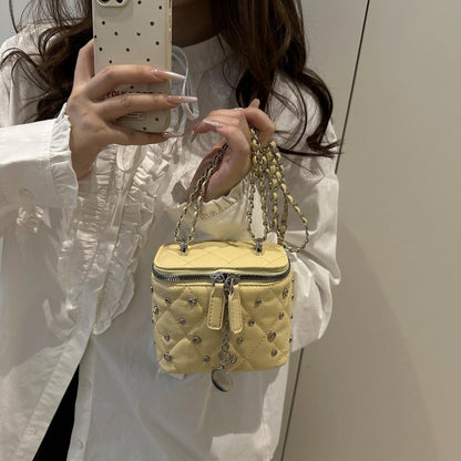 Quilted Diamond Accented Purse
