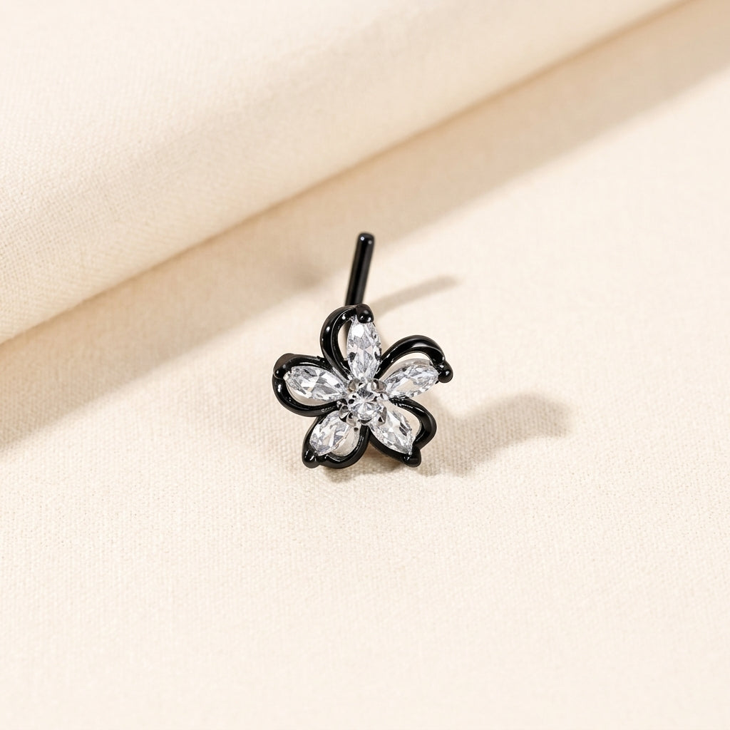 Elegant Floral Nose Stud