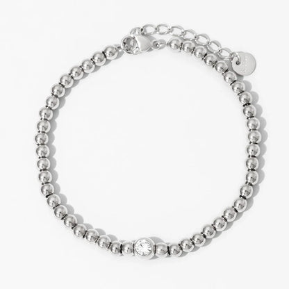 18k Beaded Diamond Center Necklace and Bracelets