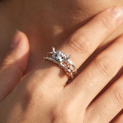 Whimsy Highland Cow Inspired Ring