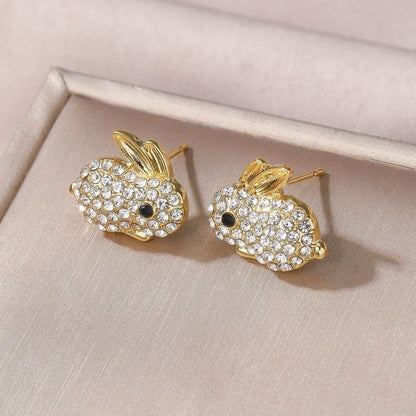 Dainty Bunny Stud Earrings