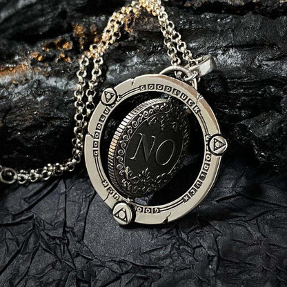 Spinning Yes or No Pendant Kismet Necklace