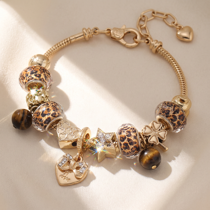Playful Leopard Charm Bracelets