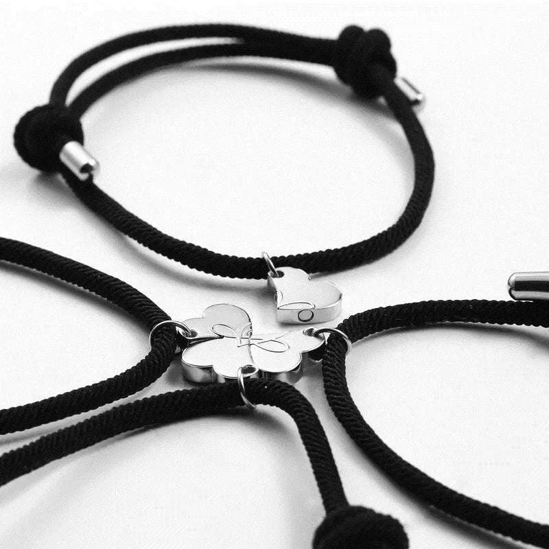 4pc Magnetic Heart Rope Bracelets