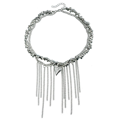 2pc Irregular Beaded Heart Necklace