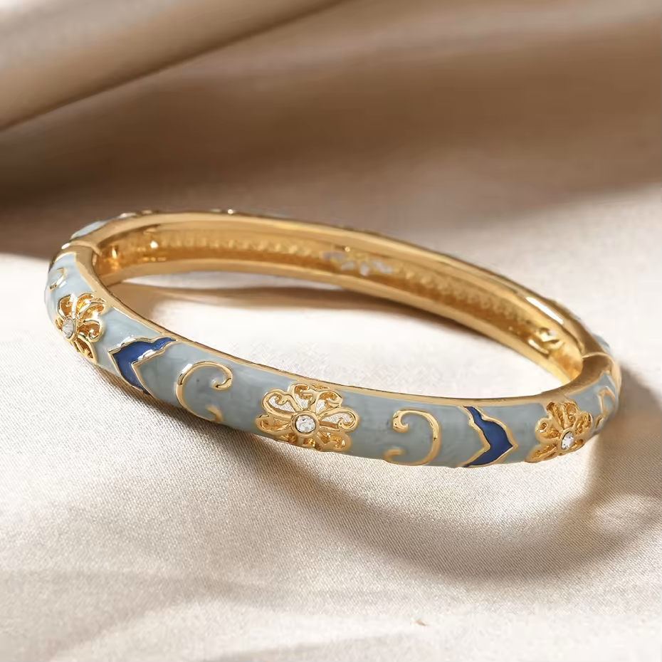Floral Accented Bangles