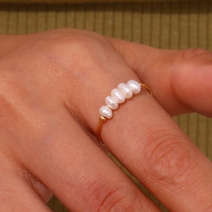 Dainty Pearl Beaded Ring