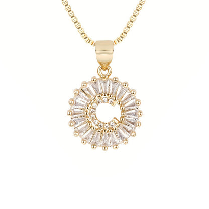Circle Initial Necklace