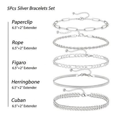 5pc Classic Bracelets Stack