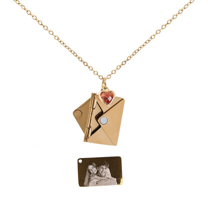 Personalized Image Envelope Necklace