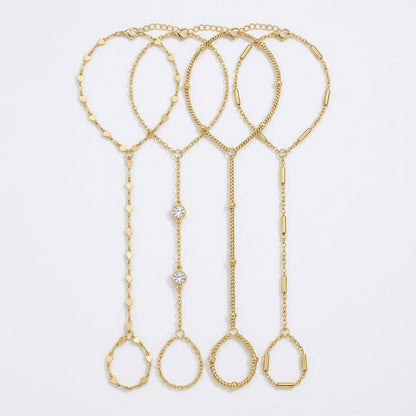 4pc Dainty Hand Chain Set