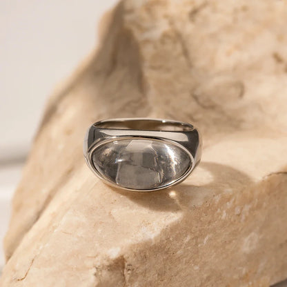 Chunky Oval Stone Set Ring