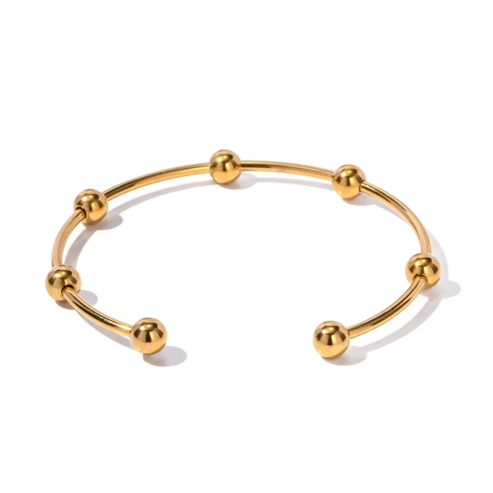 Classy Separated Sphere Bangle Bracelet
