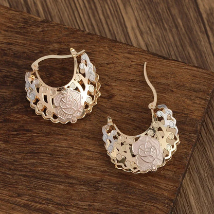 Intricate Open Floral Earrings