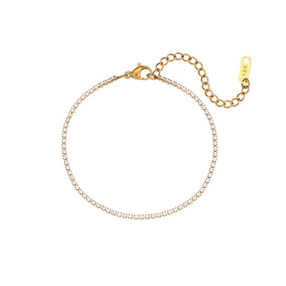 2mm Dainty Tennis Chain Bracelet and Necklace
