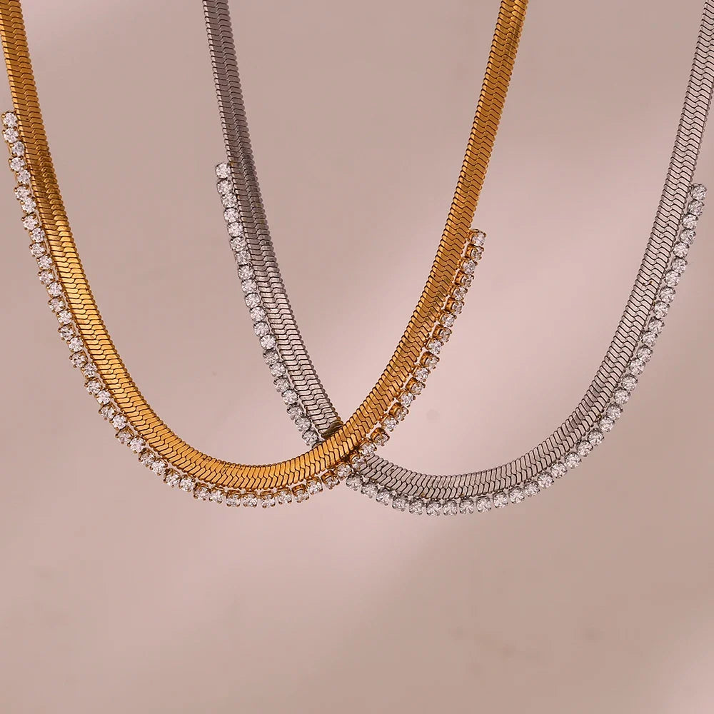 Herringbone Diamond Dazzle Necklace