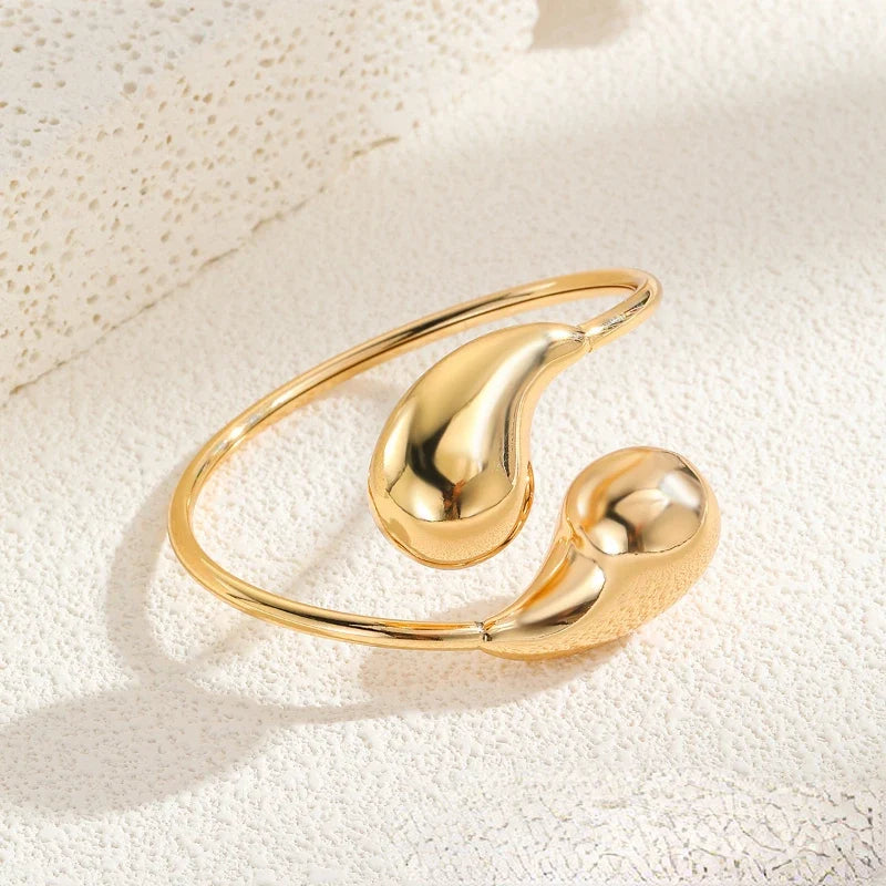 Bold Water Drop Bangle Bracelet