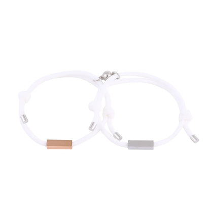 Personalized Minimal Rope Magnetic Couples Bracelet