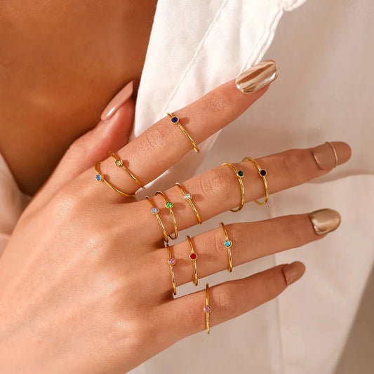 Dainty Birthstone Ring