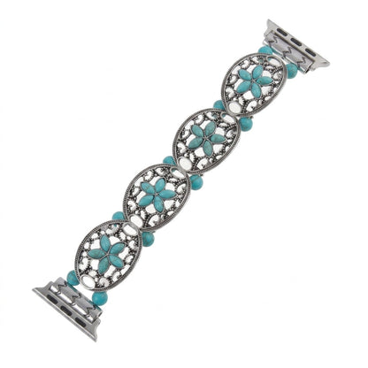 Turquoise Floral Smart Watch Band