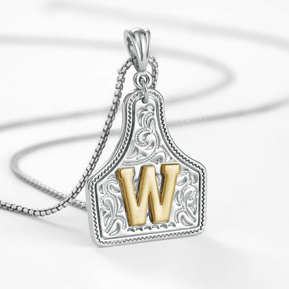 14k Elegant Cowgirl Initial Necklace