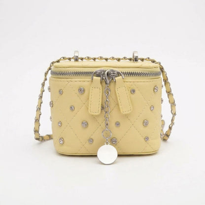 Quilted Diamond Accented Purse