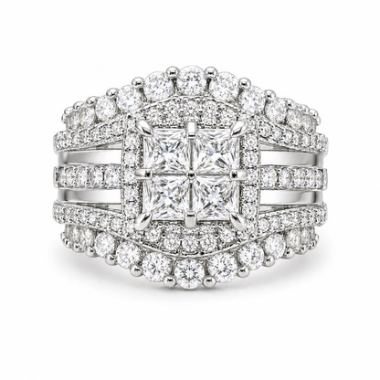 5-in-1 Diamond Accented Ring Stack