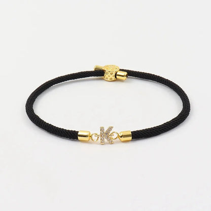 Personalized Unity Diamond Initial Bracelet