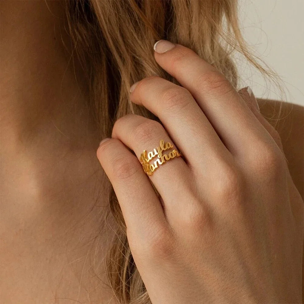 Adjustable Personalized Name(s) Wrap Ring