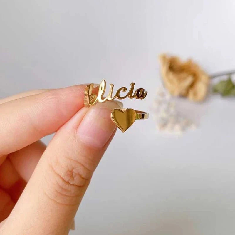 Adjustable Personalized Name(s) Wrap Ring