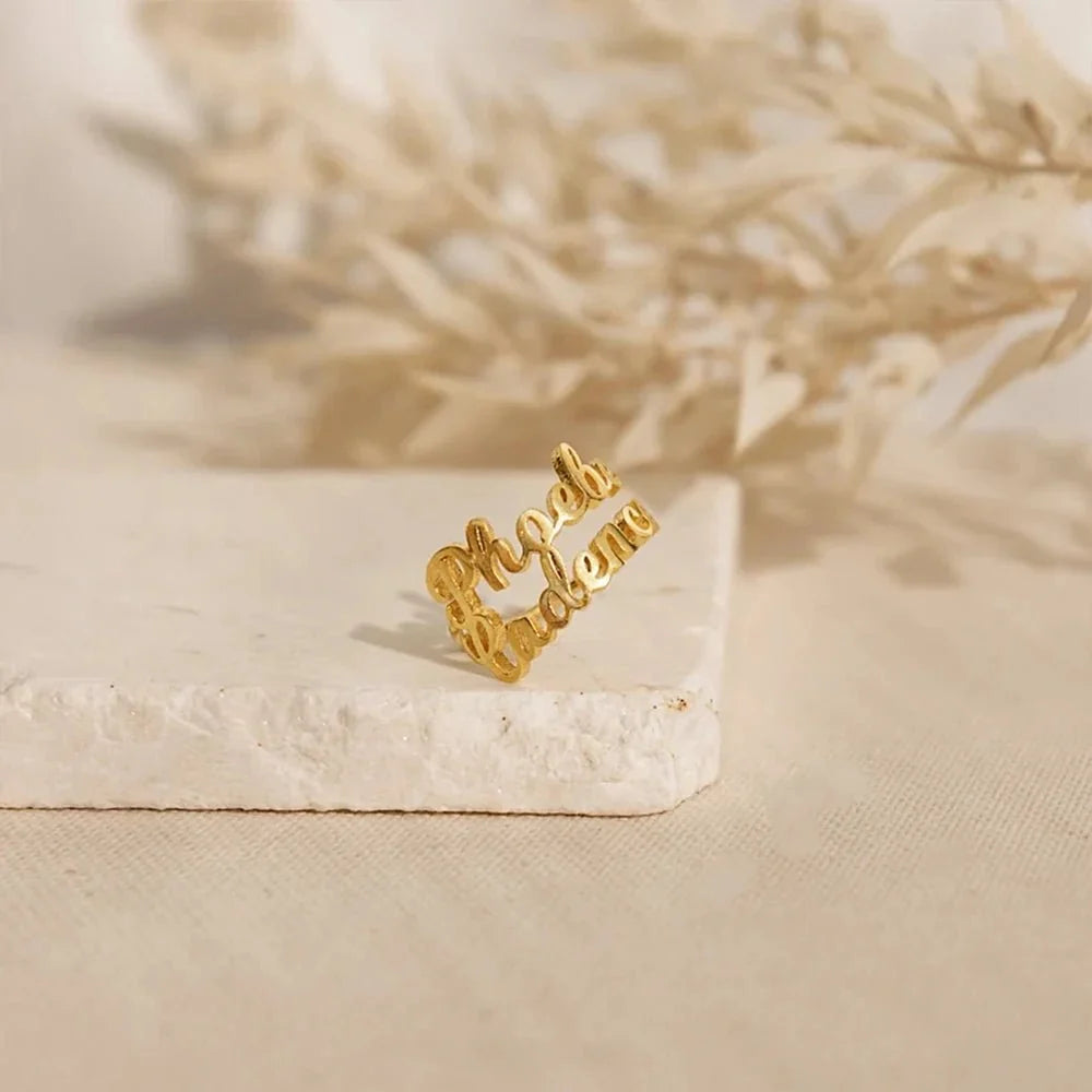 Adjustable Personalized Name(s) Wrap Ring