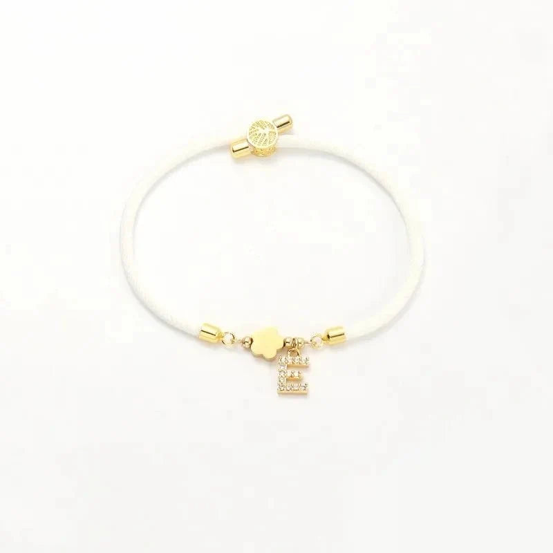 Adjustable Shape Letter Initial Bracelets