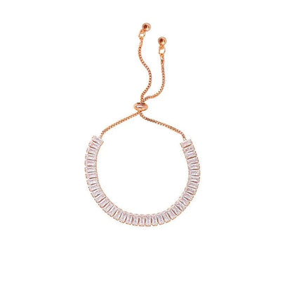 Baguette Crystal Adjustable Tennis Bracelets