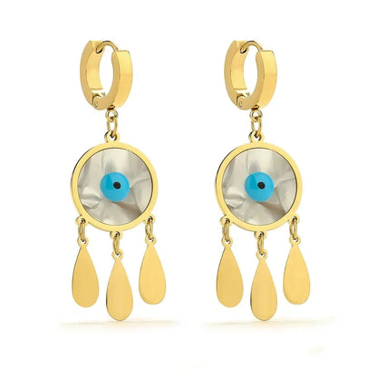 Boho Evil Eye Dangle Earrings