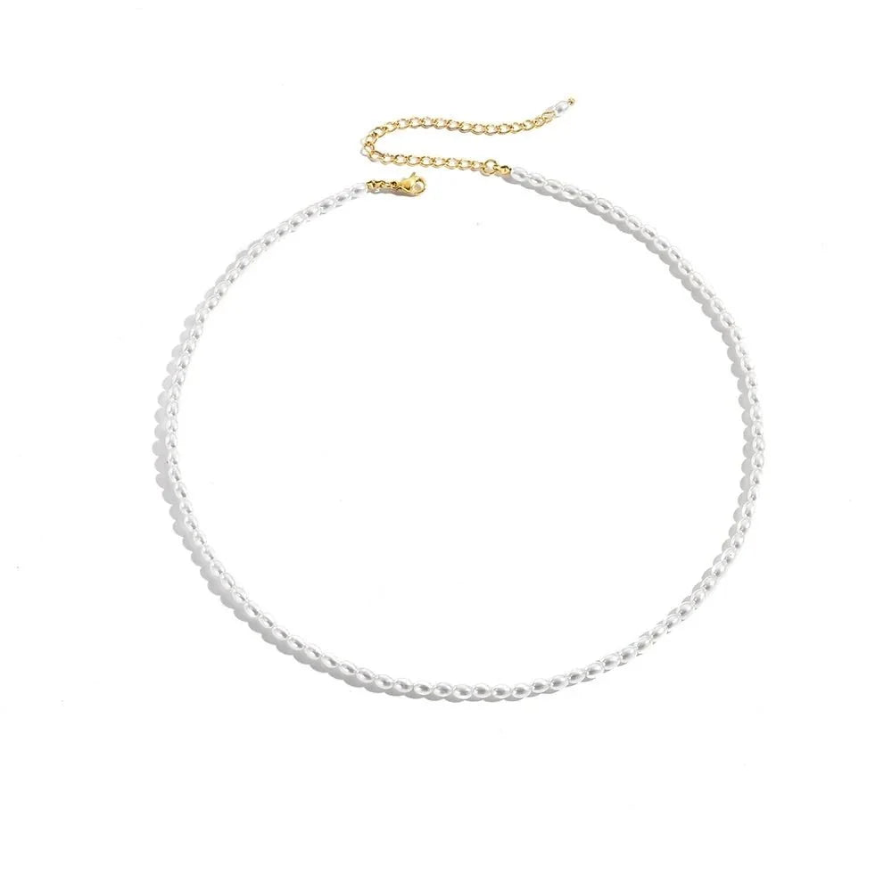 Classic Feminine 3mm Pearl Necklace