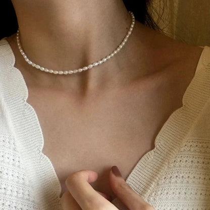 Classic Feminine 3mm Pearl Necklace